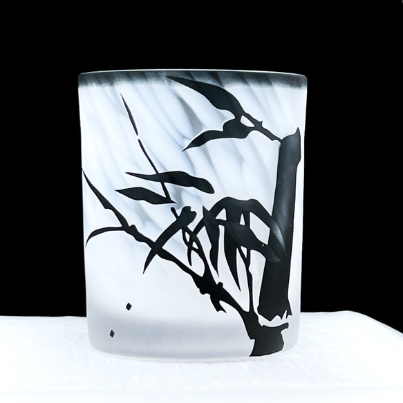 竹のロックグラス 黒　～流れ雲シリーズ～2 3枚目の画像