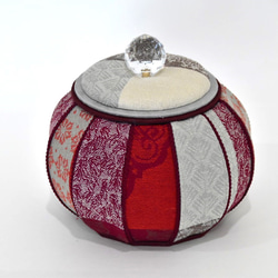 カルトナージュ】カレン族のファブリック使用 3段ジュエリーボックス