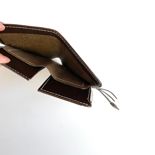 Middle wallet Olive本革 二つ折り財布 ウォレット オリーブ