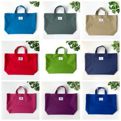 プチトートバッグ（深緑）　防水ナイロンでとっても軽くて使いやすい♪プールバッグや保育園バッグに　深緑 13枚目の画像