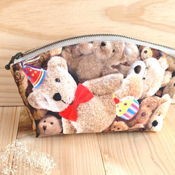 ぬいぐるみ テディベア 24cmファスナーポーチ バックインポーチ