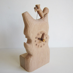 リス君とドングリ　振り子掛・置き時計 3枚目の画像