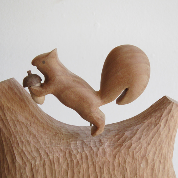 リス君とドングリ　振り子掛・置き時計 6枚目の画像