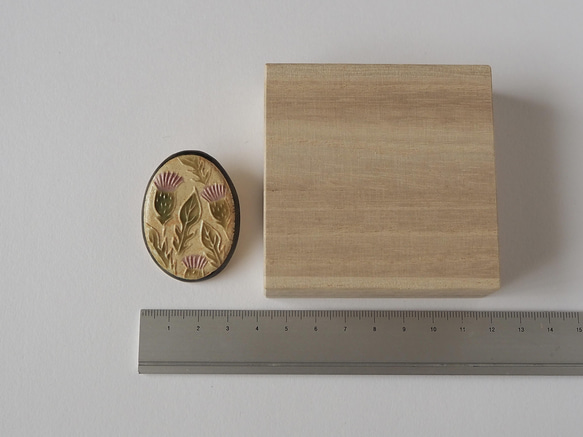 陶製胸針“薊” 第7張的照片