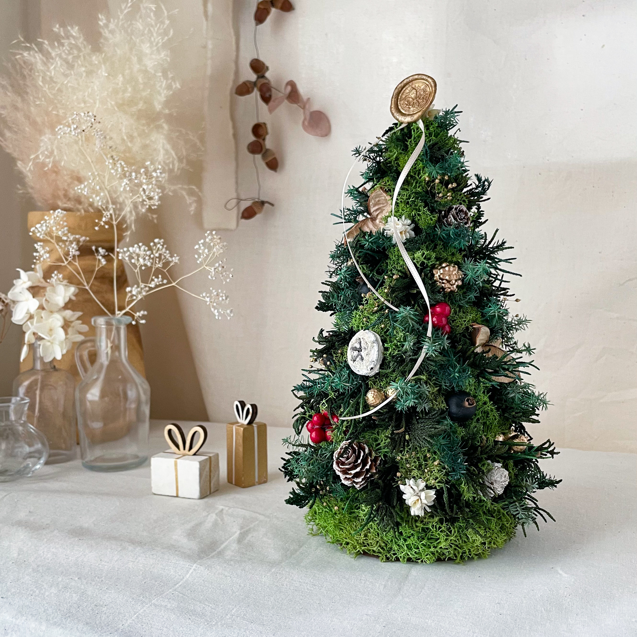 約65cm　クリスマス　トピアリー　クリスマスツリー　フラワー　グリーン　大きい essencedesign_chp-30