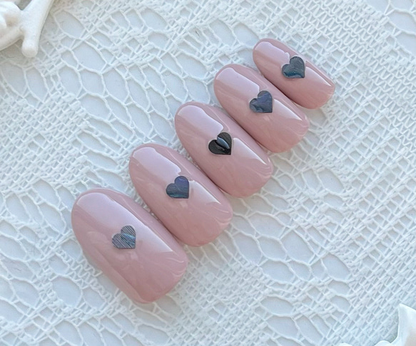 ネイルチップ ハートネイル シンプルネイル ネイルチップ ハートネイル ネイルチップ（つけ爪） lala nail