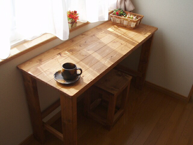 『Handmade』∵作業台∵ミシン台∵学習机∵無垢デスク【w1100】♪人気商品！