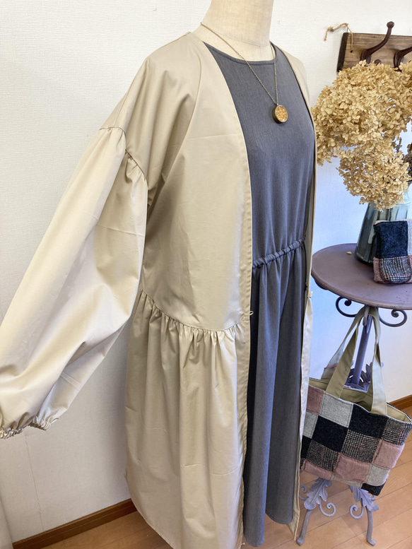 促銷價★ 大人可愛❤️ Cache-coeur 連衣裙米色（尺碼 L~LL） 第3張的照片