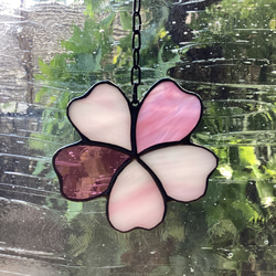 ステンドグラスパネル！！花 木枠付き♪ その他アート Atelier Yoshida