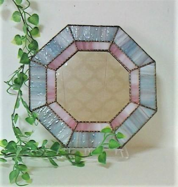 ステンドグラスの鏡＊幸せの八角形＊ その他インテリア雑貨