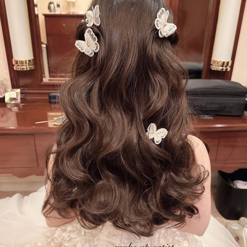 あちゃちゅむ蝶々ヘアクリップ
