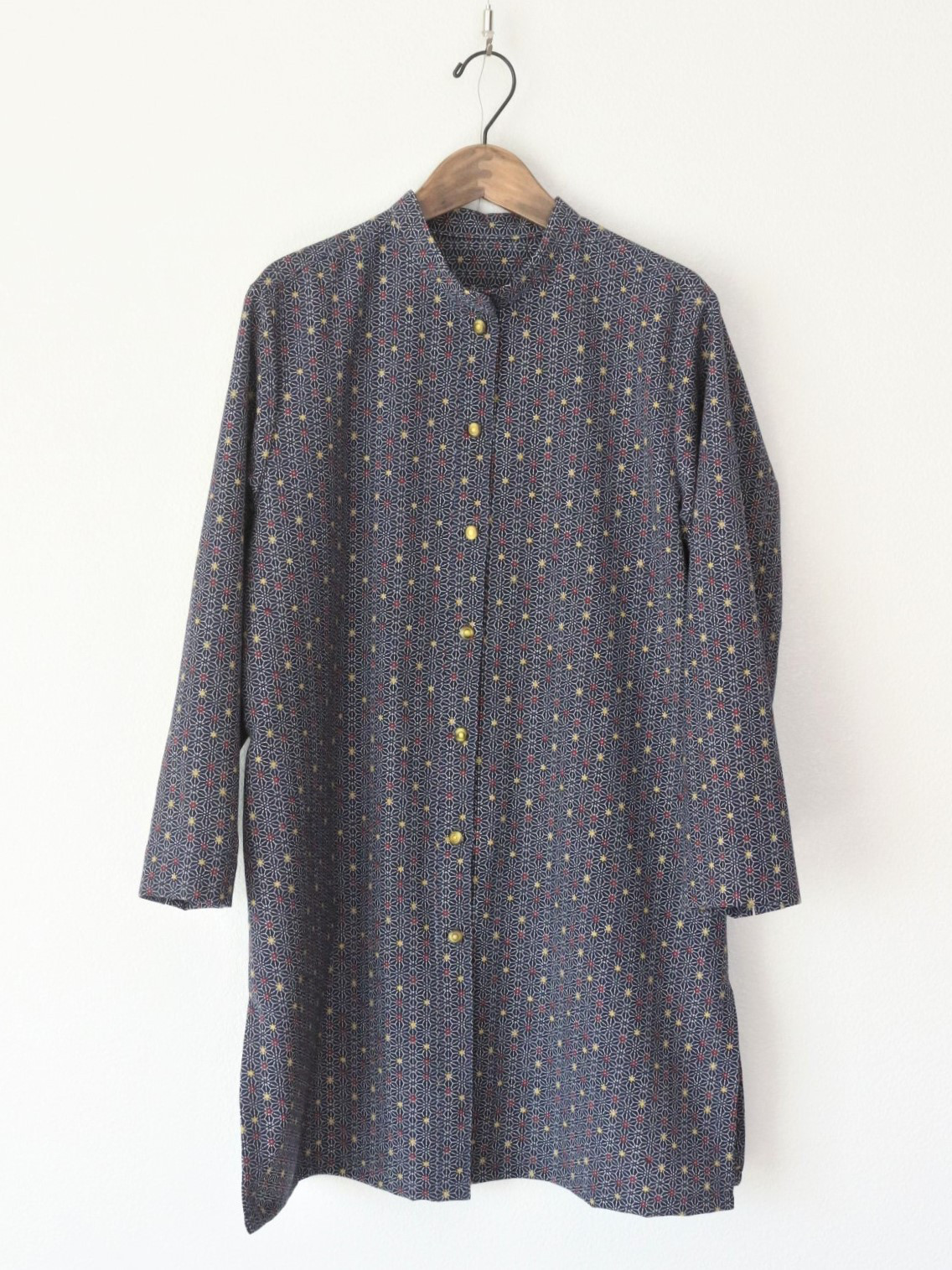 【着物リメイクオーダー】スタンドカラーシャツワンピース（裏地なし）