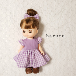 832【復刻版初代リカちゃん】ドット柄ピンクのふんわりかぼちゃパンツ 843【復刻版初代リカちゃん】カラフルドット柄のふんわり