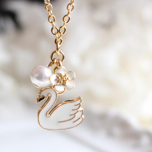 V*o様 14K 白鳥　swan ネックレス　ペンダント　チャーム　ゴールド　ネ 白鳥ネックレス【日本製】スワンN-1760 ネックレス・ペンダント