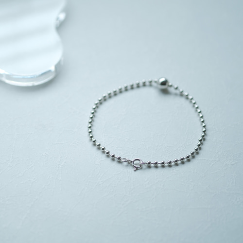 シルバーチェーンボールブレスレット b354-6mm-s-1.jpg