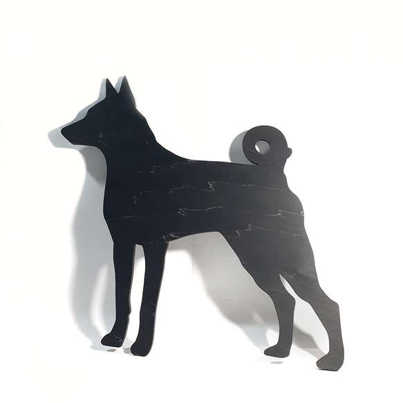 手工木作創意造型板/時鐘 [歡樂動物園 - 黑狗兄-台灣犬] 第5張的照片