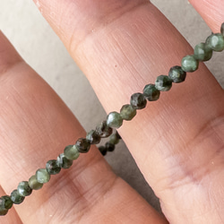 緊張を和らげる セラフィナイト ブレスレット SV925 細身 ブレス シルバー925 天然石 br153 6枚目の画像