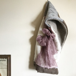 ■10日内発送■【再販】レース使いで印象的に。愛されスヌード。ファー ボア あったかニット もこもこ エコファー 冬 11枚目の画像