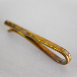 Titanium tie bar・鍛造純チタンネクタイピン・岩鎚目A５３mm 3枚目の画像