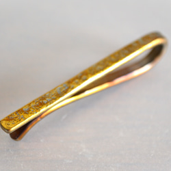 Titanium tie bar・鍛造純チタンネクタイピン・岩鎚目A５３mm 2枚目の画像