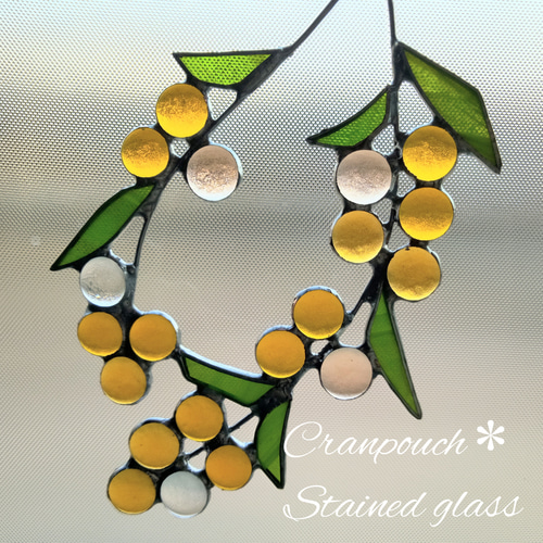 ミモザ【ステンドグラス】ガラス その他インテリア雑貨 くらんぽーち