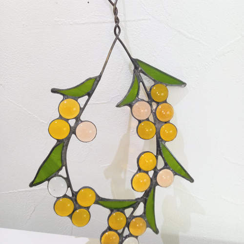 ミモザ【ステンドグラス】ガラス その他インテリア雑貨 くらんぽーち