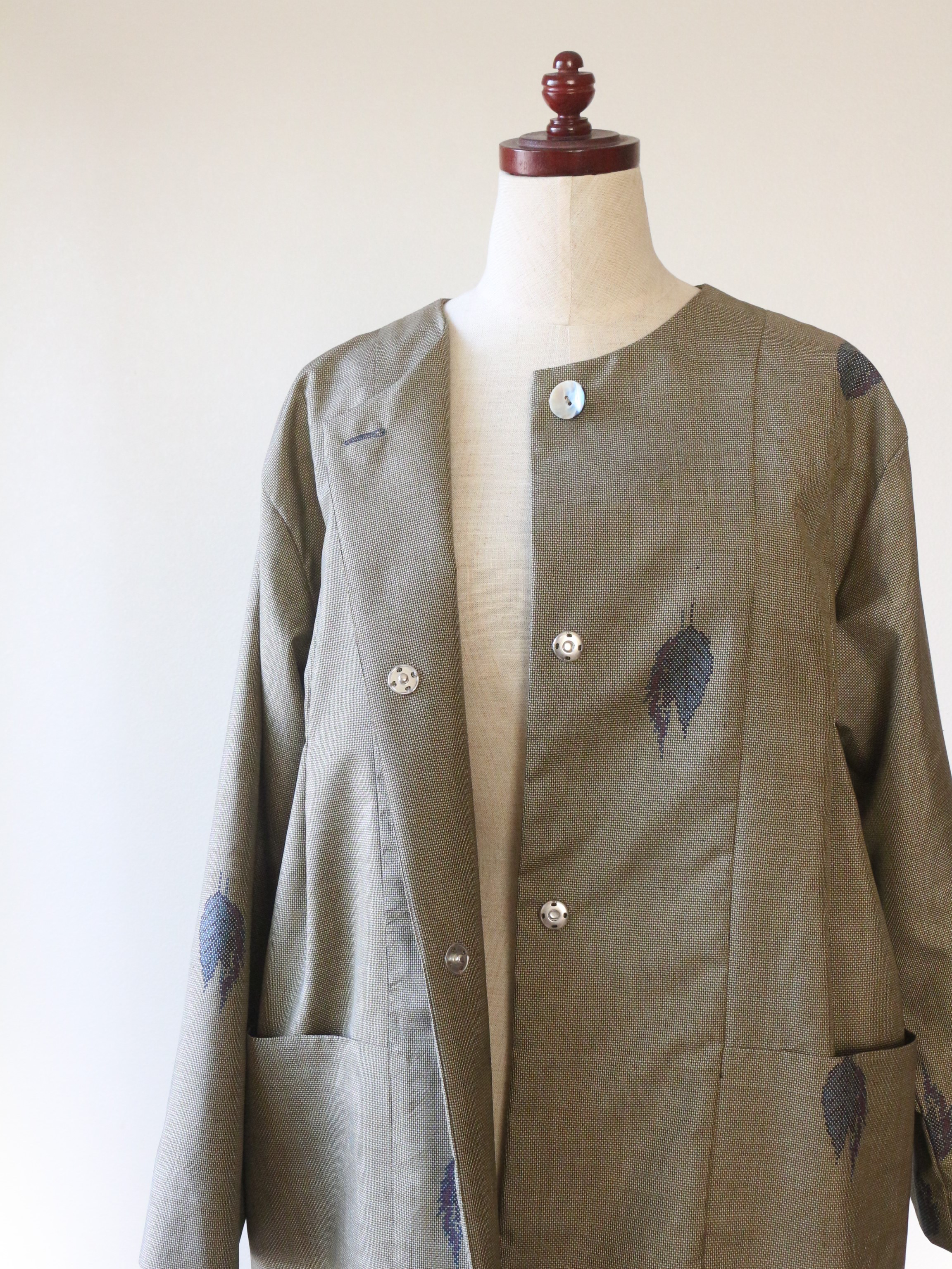 【着物リメイクオーダー】コクーンコート（裏地あり）