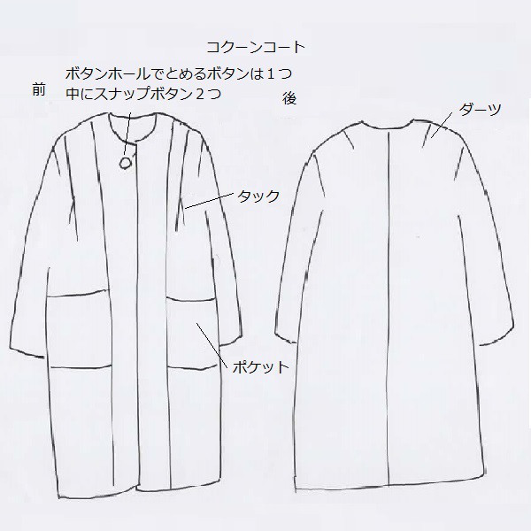 【着物リメイクオーダー】コクーンコート（裏地あり）