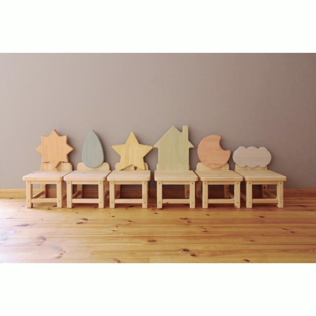 キッズチェア 木製『こども椅子♡おそらシリーズ』♡名入れOK！ 子供椅子 記念品 プレゼント 幼児スツール 木工職人造り