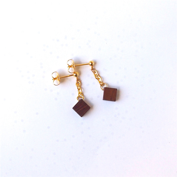 <NEW>Shell&Timber Earrings 〜Maki-e du coquillage〜Rosewood 第3張的照片