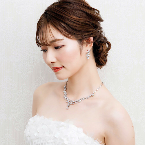 ［良品］ ANNAN WEDDING ネックレス イヤリング DN62 ブライダルアクセサリーのアンナンウェディング