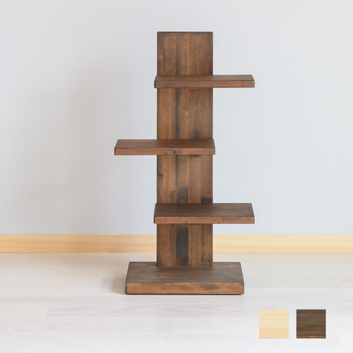 キャラクター形状の木製収納家具 木製『mini ディスプレイラック くねくね』 木製シェルフ 木製棚 木製