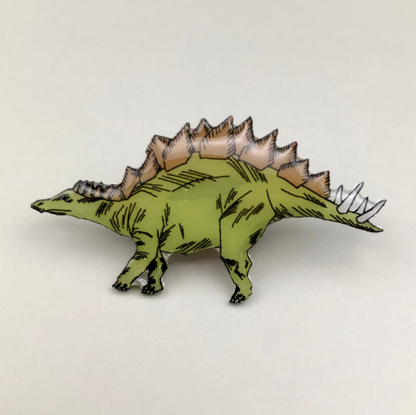 恐竜 ピンバッジ ブローチ♬ ティラノサウルス ステゴサウルス トリケラトプス プテラノドン ♬ 10枚目の画像