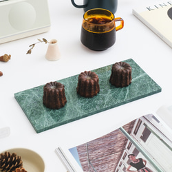 VERDE 大理石長方形平皿/トレイ/ディナープレート (台湾蛇紋石) 長皿