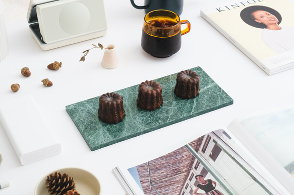 VERDE 大理石長方形平皿/トレイ/ディナープレート (台湾蛇紋石) 長皿