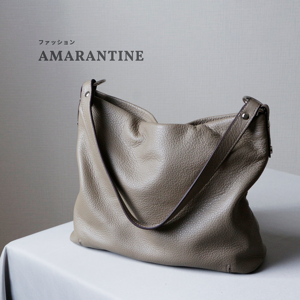 【美品】ARUKAN ショルダーバッグ 斜め掛け エキゾチックレザー 本革 大容量本革斜め掛けショルダーバッグソフトなレザーバッグ 通勤バッグ