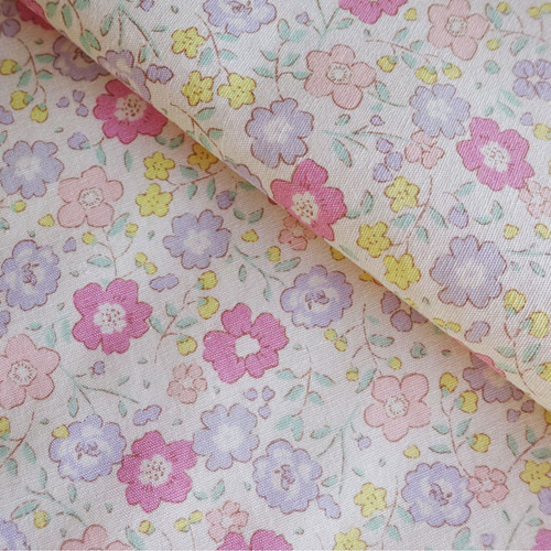 New▷ 巾着袋 体操服入れ お着替え袋 L 35×30 小花 ピンク 体操服袋