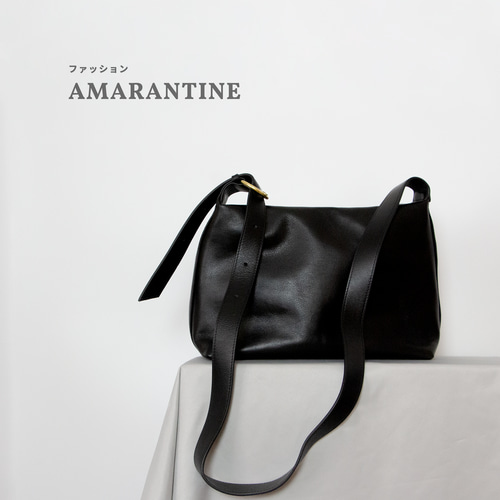 calin》カラン マザーズバッグ ブラックショルダーバッグ 斜め掛け 美