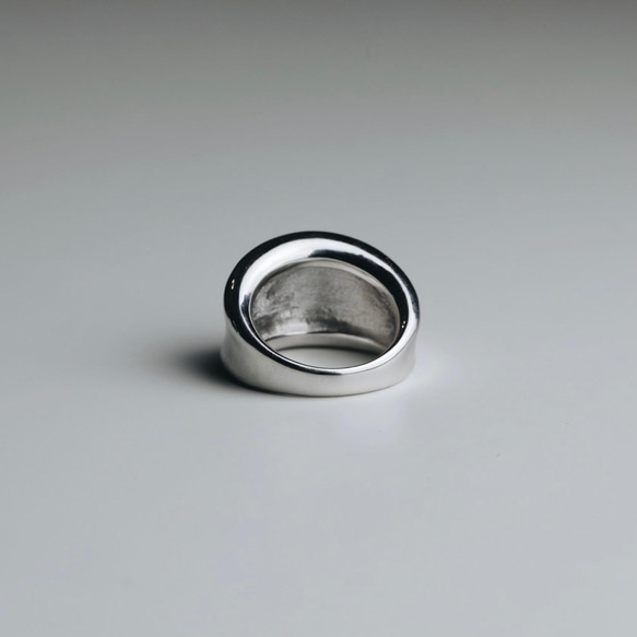 <LR002W> 〈silver925〉Plump 逆甲丸 ring 7〜28号［Wide］シルバーリング 8枚目の画像