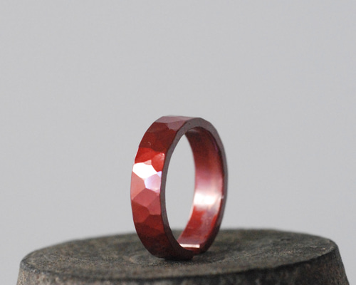 緋銅「鎚目のリング」5mm幅 指輪・リング ROVINA 通販 8020465｜Creema