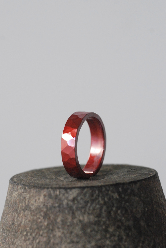 緋銅「鎚目のリング」5mm幅 指輪・リング ROVINA 通販 8020465｜Creema