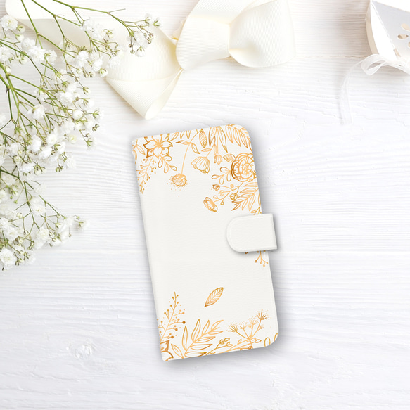 iPhoneX iPhoneXS 兼用 手帳型 スマホ ケース カバー 花柄