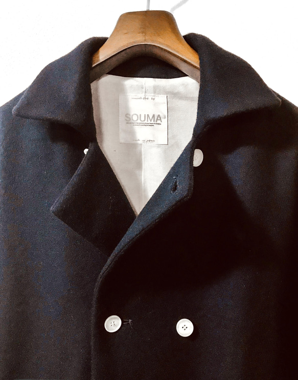 メンズ【mens】スポンジロンラム原料(暖かさと軽さ、柔らかさを備えた)を使用した、ウールビーバー　ロングコート mens スポンジロンラム原料 暖かさと軽さ を使用した