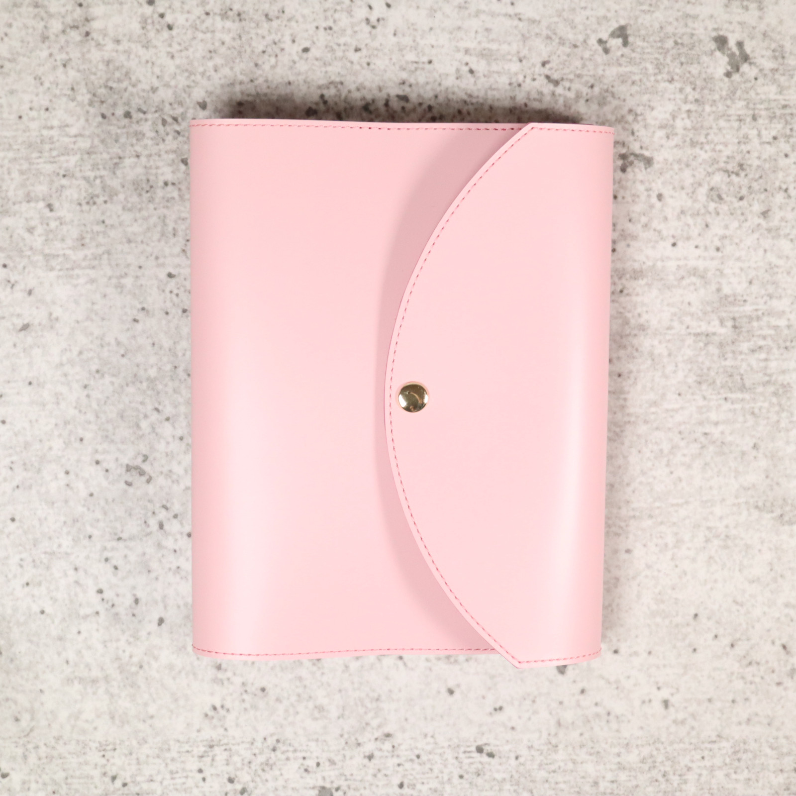 A5　牛革　可愛い　手帳カバー　フラップ型　さくら色