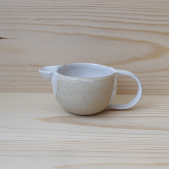 陶器　育てるウツワ ミルクピッチャー 大きめ 茶 地シリーズ 1枚目の画像