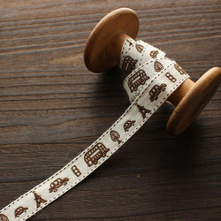 【約寬18mm/#001紅淺藍】No.4438歐洲錨紋Tyrolean tape Jacquard ribbon Woven r 第12張的照片