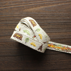 【約寬18mm/#001紅淺藍】No.4438歐洲錨紋Tyrolean tape Jacquard ribbon Woven r 第6張的照片