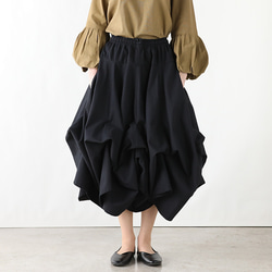 販売枚数1500枚突破＊再販×6回【自由にアレンジスカート】動くたびに美シルエット＊サーキュラースカート＊black 16枚目の画像