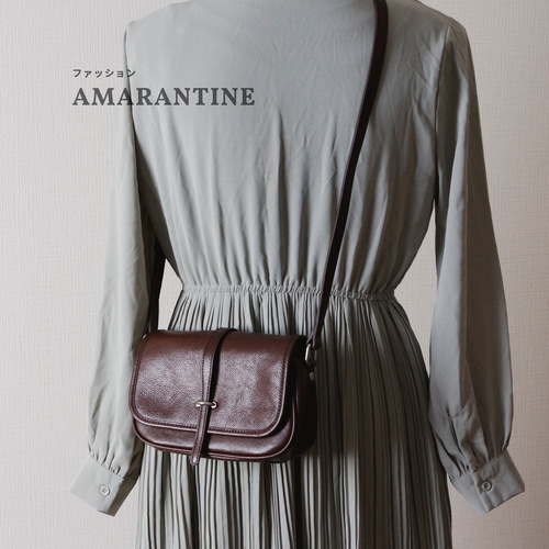 高級牛革ショルダーバッグ ポシェット軽量 軽い 斜めがけ 肩掛け