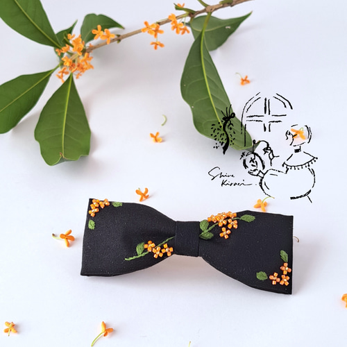 お花のバレッタ♪オレンジ オレンジ（橙） バレッタ の人気通販